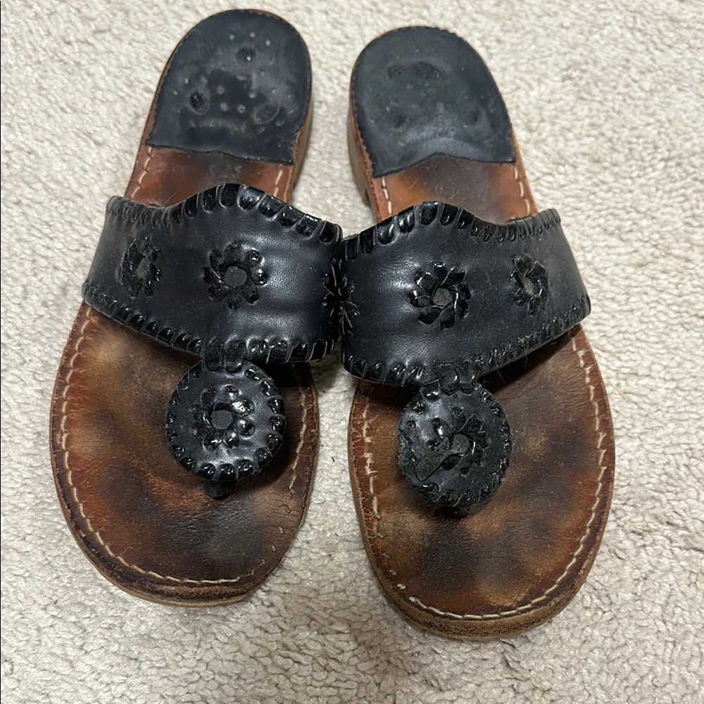 Handcrafted Leather Sandals - Black